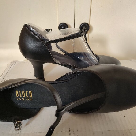 Bloch split flex T-strap character dance shoes--black - Picture 1 of 1